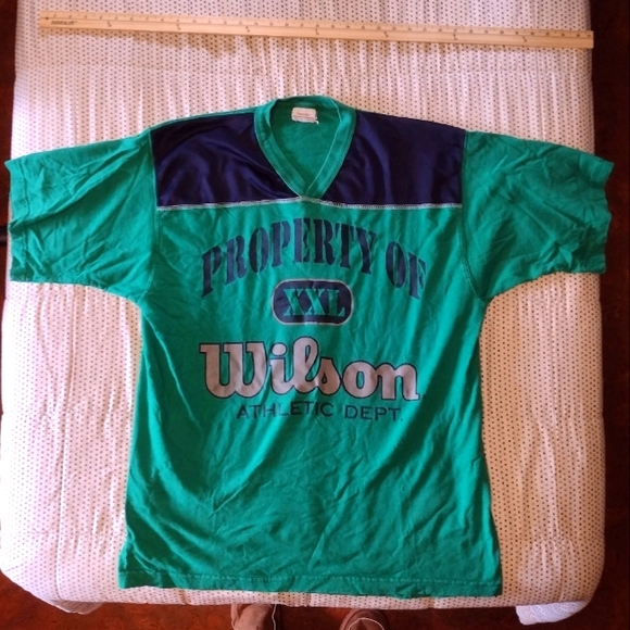 Vintage VTG 90s Wilson Athletics Jersey Varsity Warmup Shirt L/XL - Picture 1 of 5
